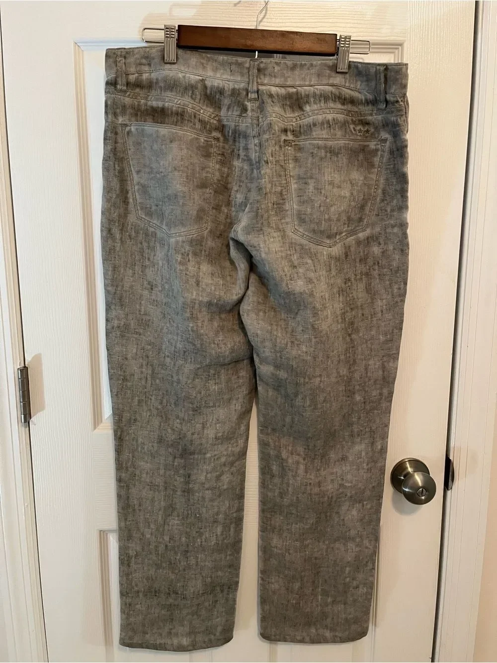 John Varvatos USA Gray Linen Classic Straight Pants Men’s 34 Coastal Luxury NWOT